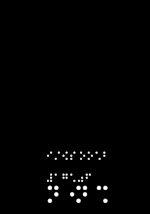 a single black page with braille in white