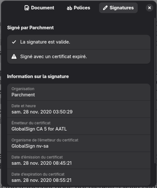 Note attched to my academic transcript