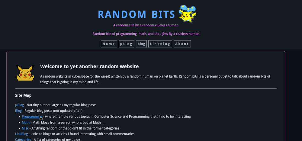 Image of homepage after adding contrast
