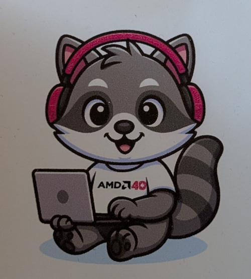 AMD 40 annivesary sticker